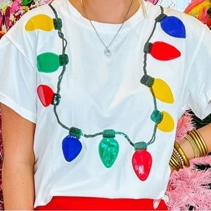 Queen of Sparkles Christmas Necklace tee